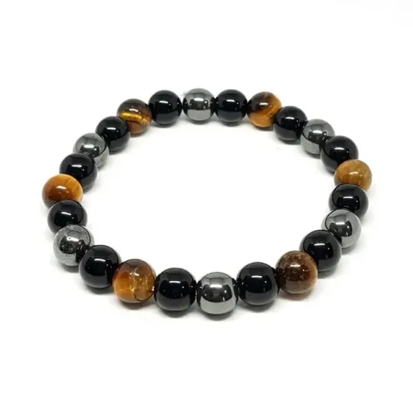 Triple_Protection_Bracelet_Natural_Black_Obsidian_Hematite_Tiger'S_Eye_For_Energy_Shielding_Balance_Strength