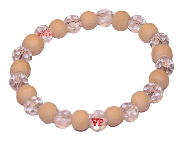Unisex_Adult_White_Wood_And_Clear_Crystal_Diamond_Cut_Quartz_Sphatik_Bracelet_For_Healing_Meditation_Semi_Precious_Gemstone_Bracelet