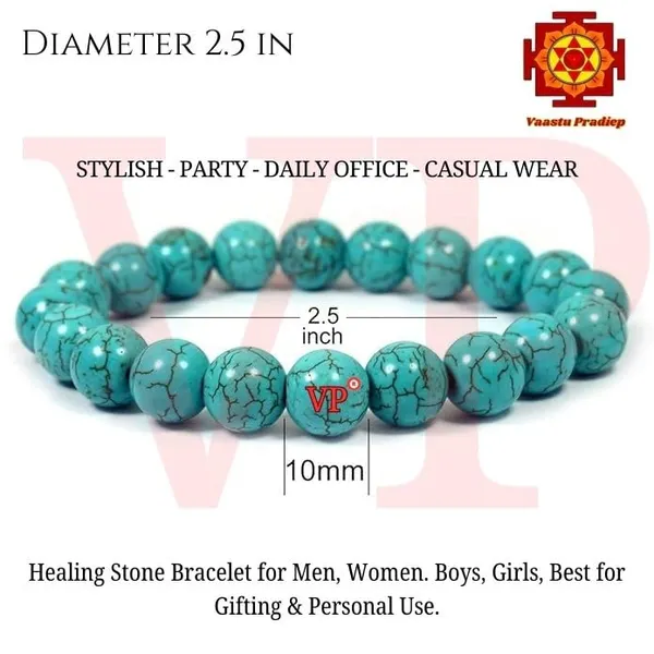 Turquoise_Bracelet_10Mm_For_Unisex_Adult_Firoza