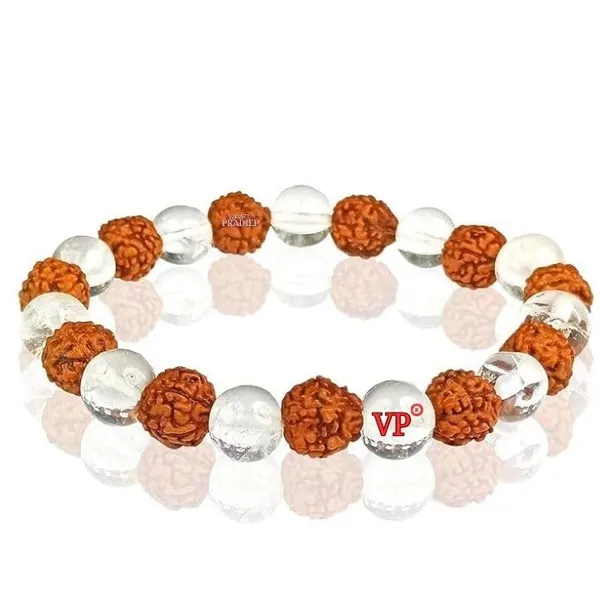 Natural_Rudraksha_With_Clear_Quartz_Sphatik_Bracelet_Diamond_Cut_10Mm_Beads_Charged_By_Reiki_Grand_Master_Vastu_Expert