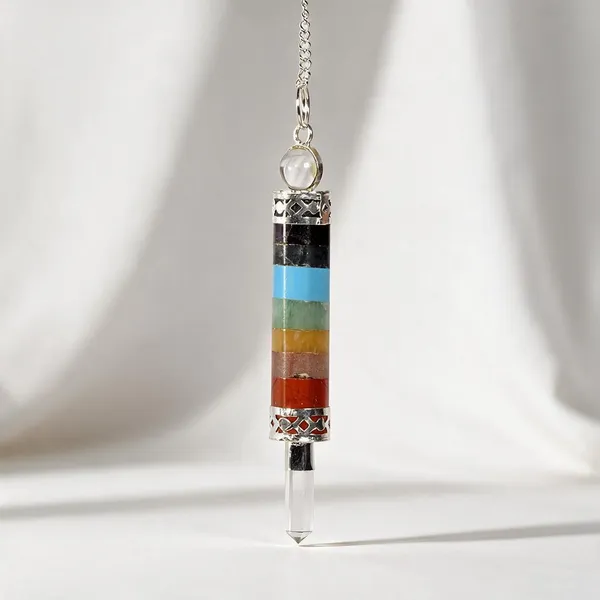 7_Chakra_Ed_Crystal_Therapy_Healing_Dowsing_Ball_Point_Gemstone_Pendulum_7_Chakra_Crystal_Pendulum
