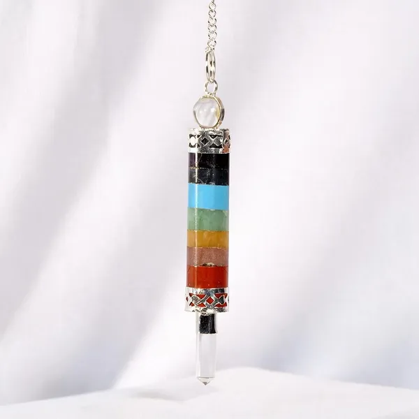 Vaastu_Pradiep_7_Chakra_Ed_Crystal_Therapy_Healing_Dowsing_Ball_Point_Gemstone_Pendulum_7_Chakra_Crystal_Pendulum