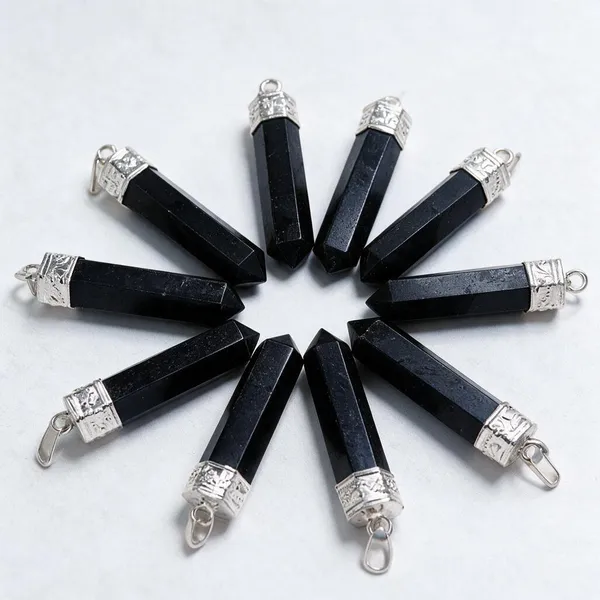 Black_Tourmaline_Natural_Stone_Pencil_Pendant_10_Pieces