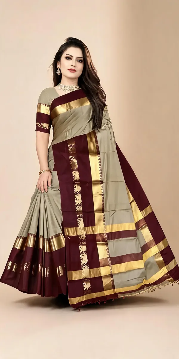 Beige_Cotton_Blend_Woven_Traditional_Saree_For_Women