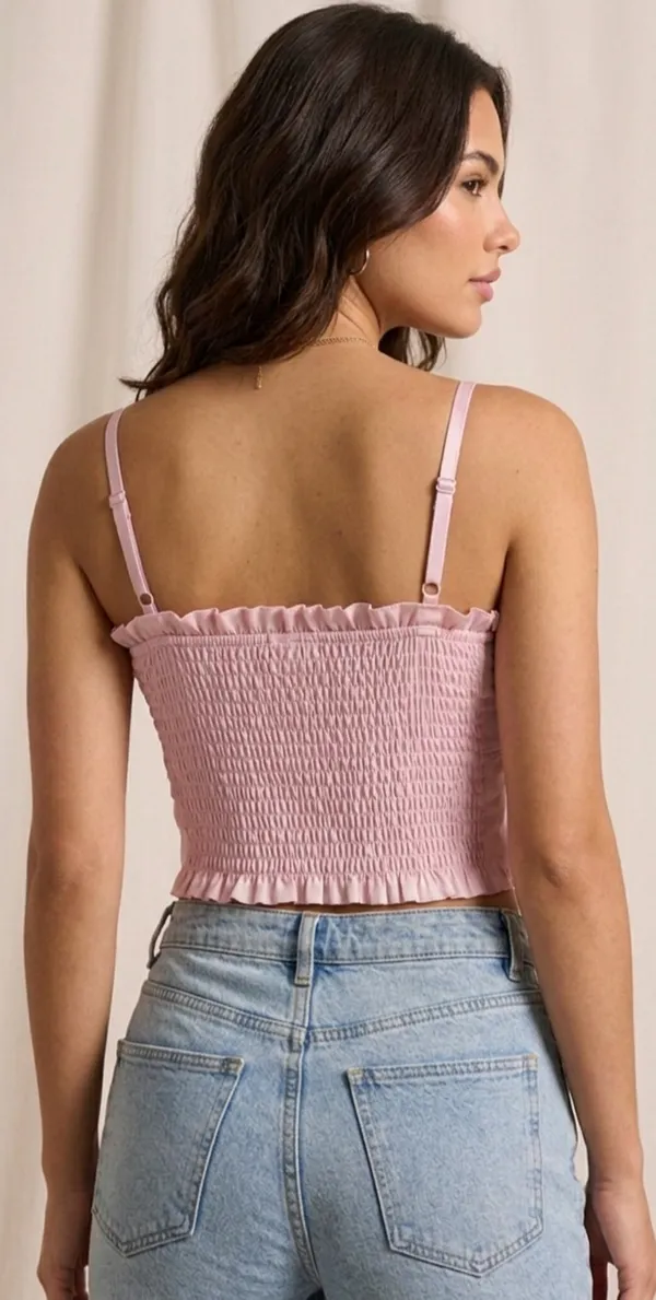 Blush_Pink_Jersey_Knit_Sweetheart_Rosette_Crop_Top_For_Women