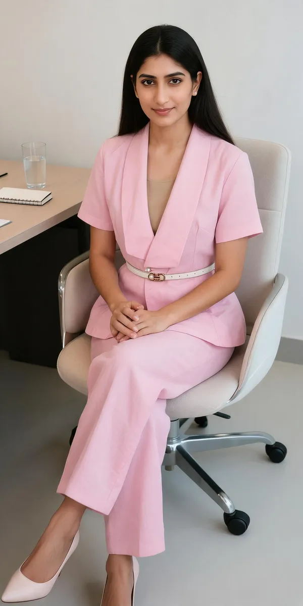 Pink_Poplin_Blazer_Style_Co-Ord_Set_For_Women