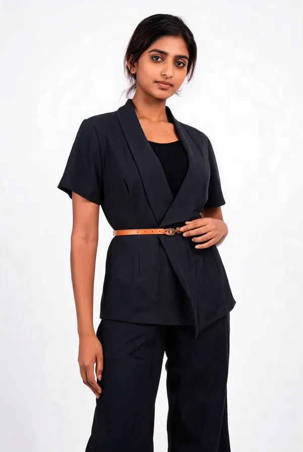 Black_Poplin_Wrap_Style_Co-Ord_Set_For_Women
