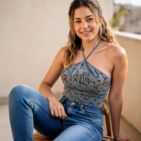 Blue_Jacquard_Knit_Slim_Fit_Graphic_Halter_Crop_Top_For_Women