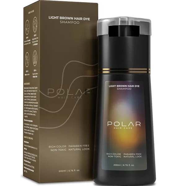 Polar_Haircare_-_Dye_Shampoo_for_Gray_Hair_for_Women_&_Men_Light_Brown_for_Gray_Hair_-_Natural_Semi_Permanent_Light_Brown_Color_Shampoo_Kit_-_Vegan_Coloring_for_Grays,_Skin-Safe_Gentle_Dye_200_ML