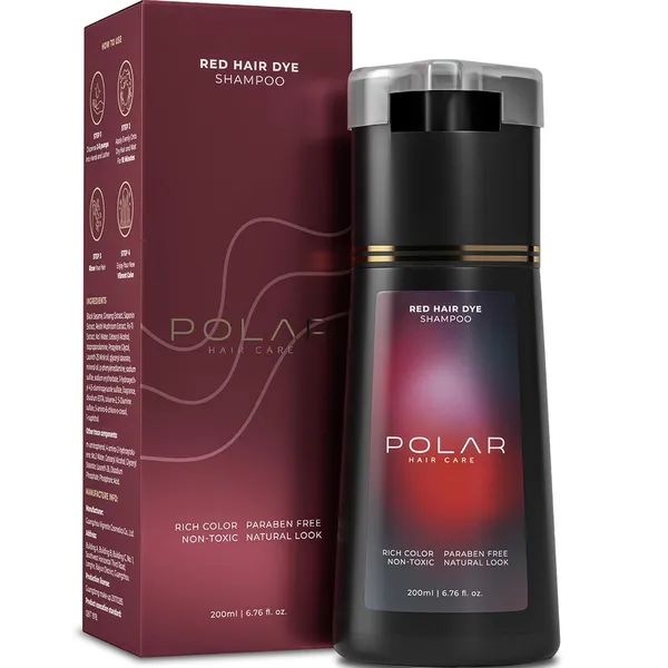POLAR_HAIR_CARE_-_Red_Coloring_Shampoo_for_Gray_Hair_for_Women_&_Men_-_Natural_Semi_Permanent_Personal_Color_Product_-_Vegan_Ammonia-Free_Color_Shampoo_for_Gray_Hair_-_3-in-1