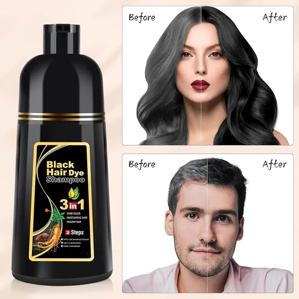 DYE_EMPEROR_Black_Hair_Dye_Shampoo_for_Gray_Hair_Coverage_Semi_Permanent_Hair_Color_for_Women_and_Men,_Herbal_Ingredients_3_in_1_Shampoo_/180ml/Natural_Ingredients_NO_PPD_Shampoo_Hair_Colour_-_Black_Natural_Extracts_Colours_Hair_in_10_Minutes