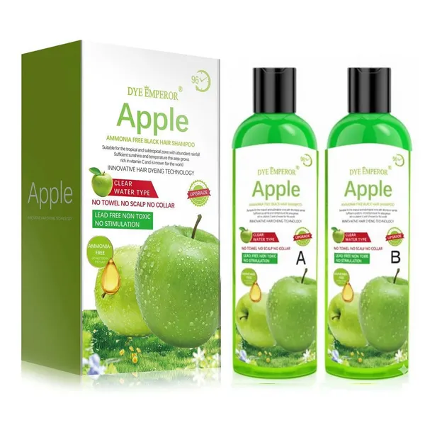 DYE_EMPEROR_Apple_Natural_Black_Hair_Shampoo_Fruit_Vinegar_Hair_Dye_Color_For_Both_Men_Women_Ammonia_Free_Color_Gel_Hair_Black_Gel_200_Ml_Original_Beaute_Black_Cover_Gray_Hair_Gel