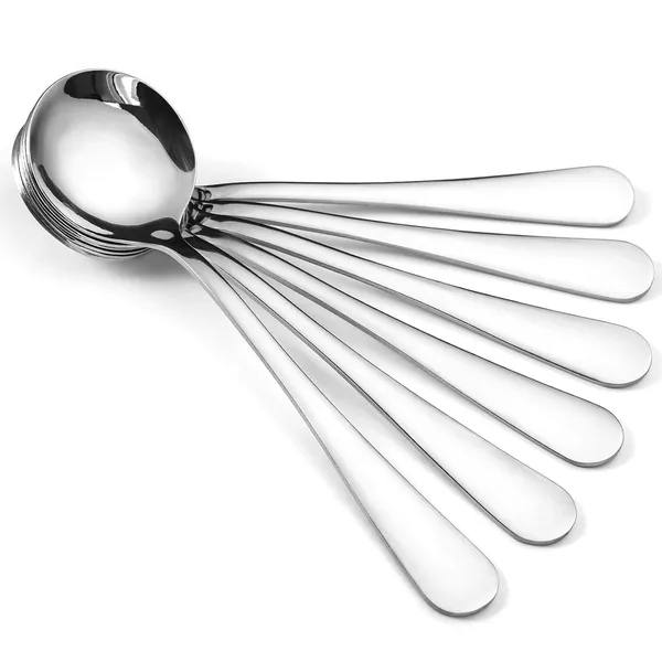 DYE_EMPEROR_Soup_Spoons,_Round_Stainless_Steel_Bouillon_Spoons,_Set_of_12,19.3_Cm