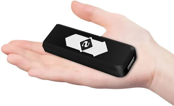 DYE_EMPEROR_USB_Lighter_Electronic_USB_Windproof_Rechargeable_Cigarette_Lighter_(Black/White)_-_Pack_of_2