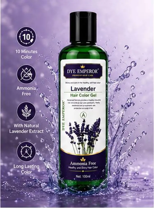 DYE_EMPEROR_Lavender_Hair_Color_Gel_for_Men_&_Women,_200_ml