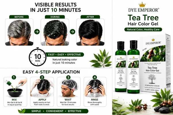 DYE_EMPEROR_Tea_Tree_Hair_Color_Gel_for_Men_&_Women_|_Long_Lasting_Grey_Hair_Coverage_|_Ammonia_Free_Hair_Dye_|_Natural_Black_Hair_Color_|_100ml_+_100ml_(Pack_of_2)