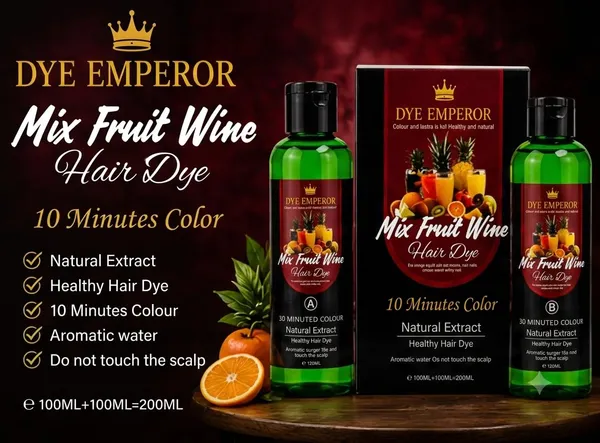 DYE_EMPEROR_Mix_Fruit_Wine_Fruit_Vinegar_Gel_Hair_Color_Natural_Black_|_Ammonia_Free_Hair_Colour_Gel_for_Men_&_Women_|_Long_Lasting_Grey_Hair_Coverage_|_Easy_to_Use_Hair_Color_|_Natural_Looking_Black_Hair_200ml
