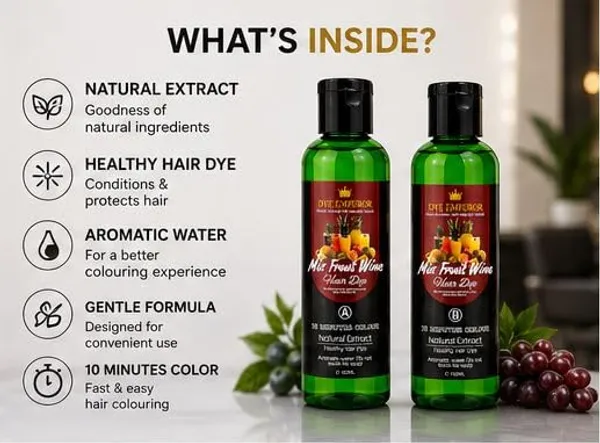 DYE_EMPEROR_Mix_Fruit_Wine_Fruit_Vinegar_Gel_Hair_Color_Natural_Black_|_Ammonia_Free_Hair_Colour_Gel_for_Men_&_Women_|_Long_Lasting_Grey_Hair_Coverage_|_Easy_to_Use_Hair_Color_|_Natural_Looking_Black_Hair_200ml