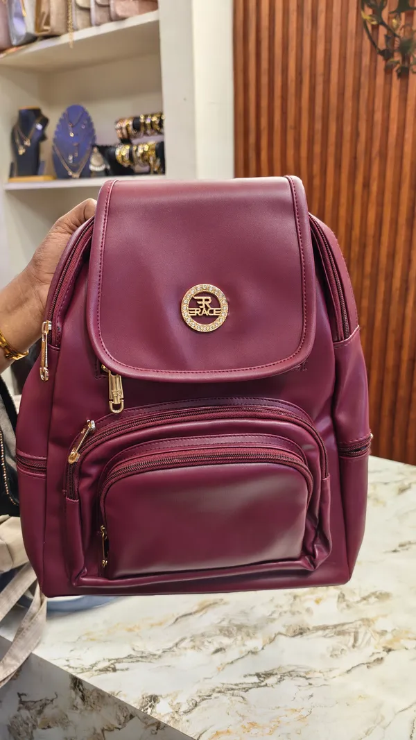 Burgundy_Faux_Leather_Structured_Backpack_for_Women