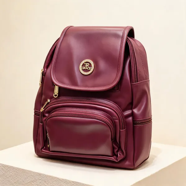 Burgundy_Faux_Leather_Structured_Backpack_for_Women