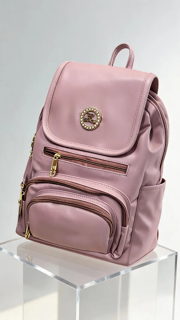 Pink_Faux_Leather_Casual_Backpack_for_Women
