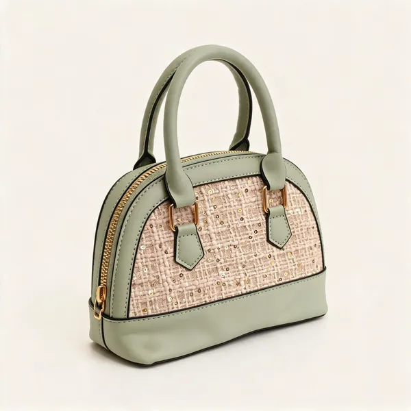 Green_Textured_Structured_Handbag_for_Women