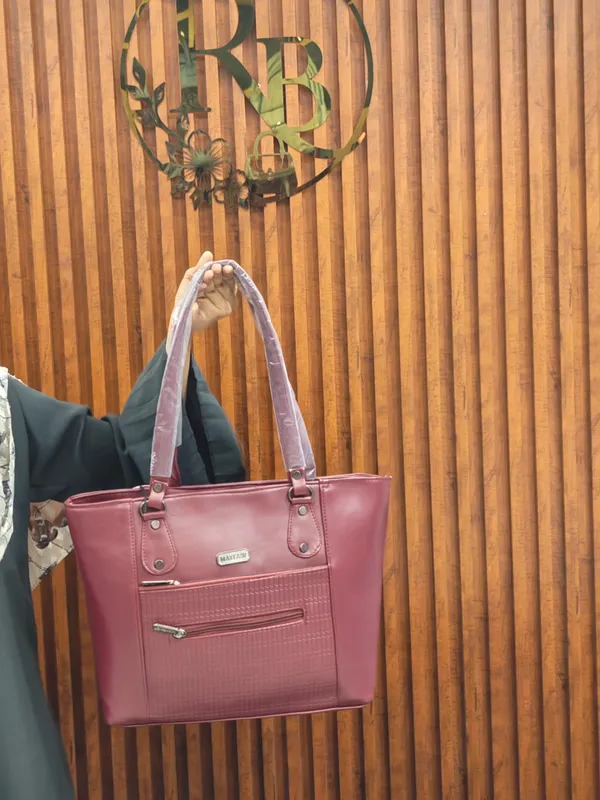 Maroon_Textured_Tote_Handbag_for_Women