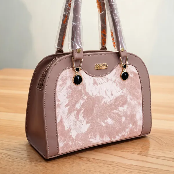 Pink_Textured_Structured_Handbag_for_Women