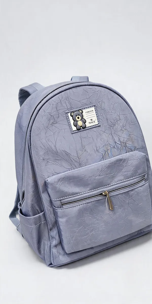 Grey_Textured_Casual_Backpack_for_Women