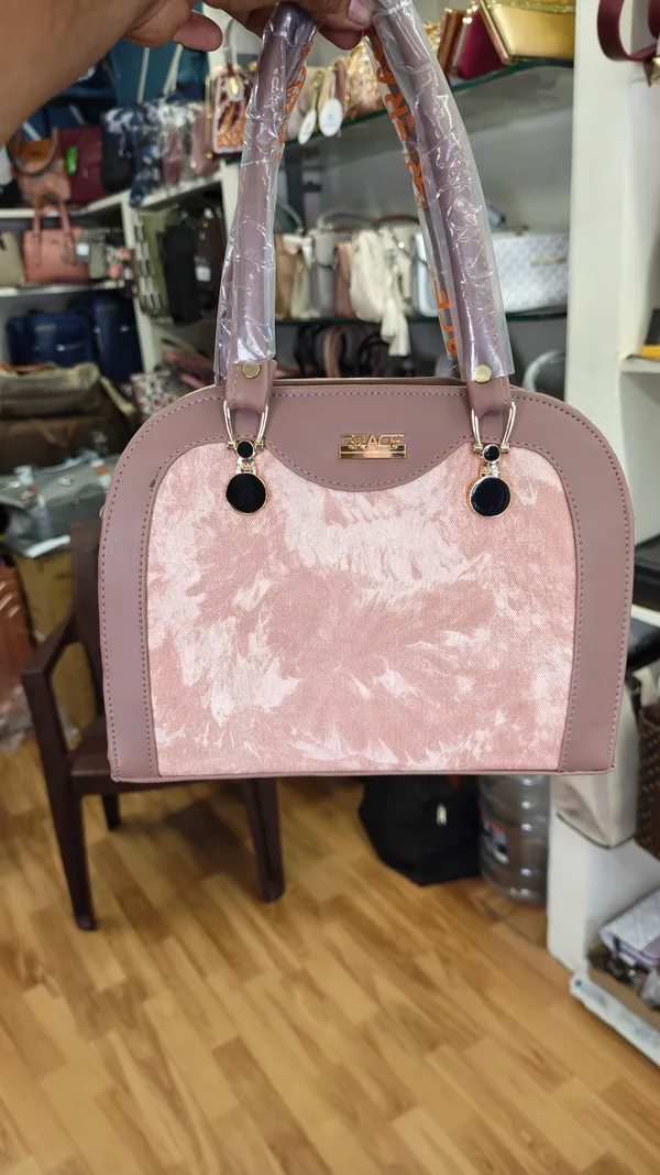Pink_Textured_Structured_Handbag_for_Women