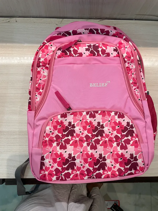 Pink_Floral_Print_Backpack_For_Girls