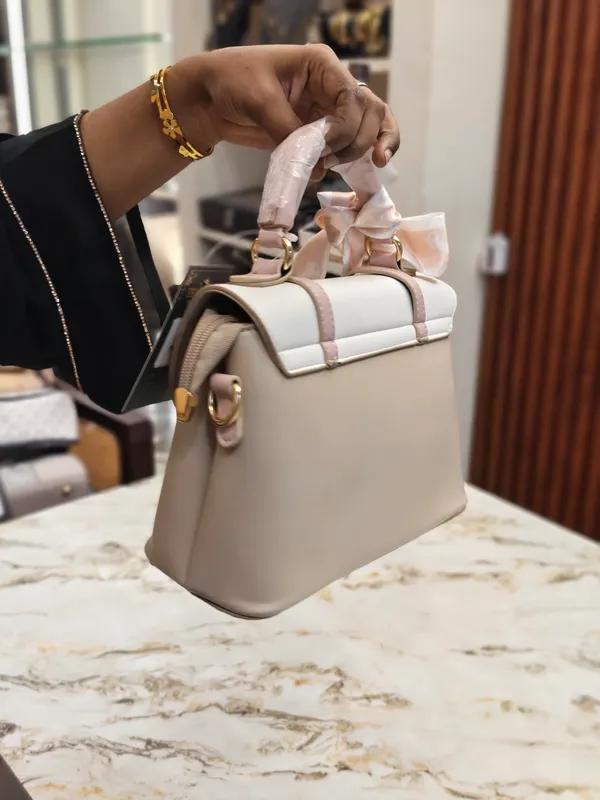 Beige_Structured_Handbag_For_Women