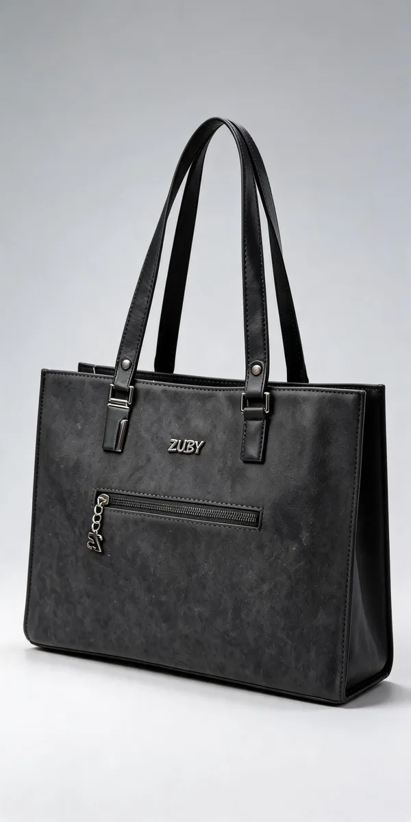 Black_Faux_Leather_Tote_Handbag_for_Women
