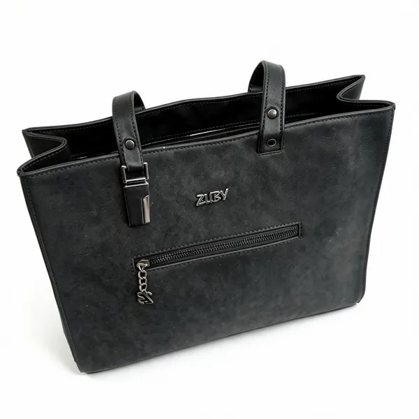 Black_Faux_Leather_Tote_Handbag_for_Women