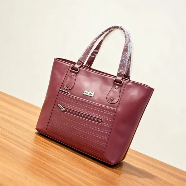 Maroon_Textured_Tote_Handbag_for_Women