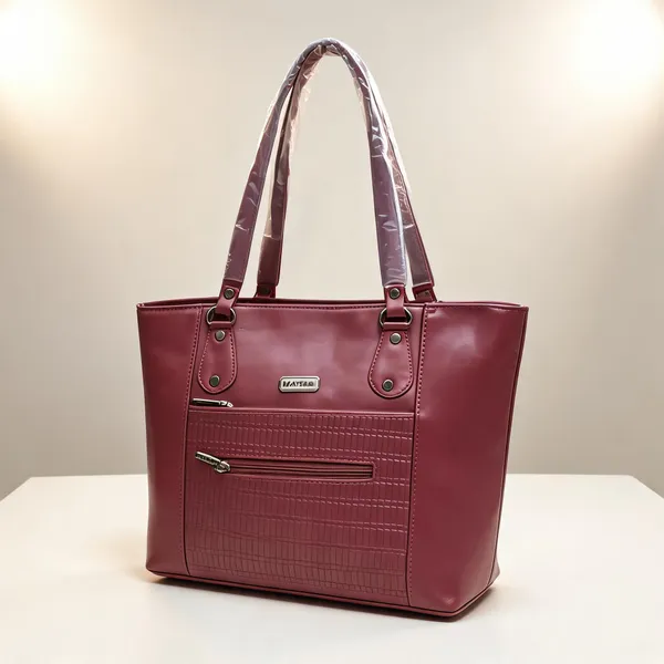 Maroon_Textured_Tote_Handbag_for_Women