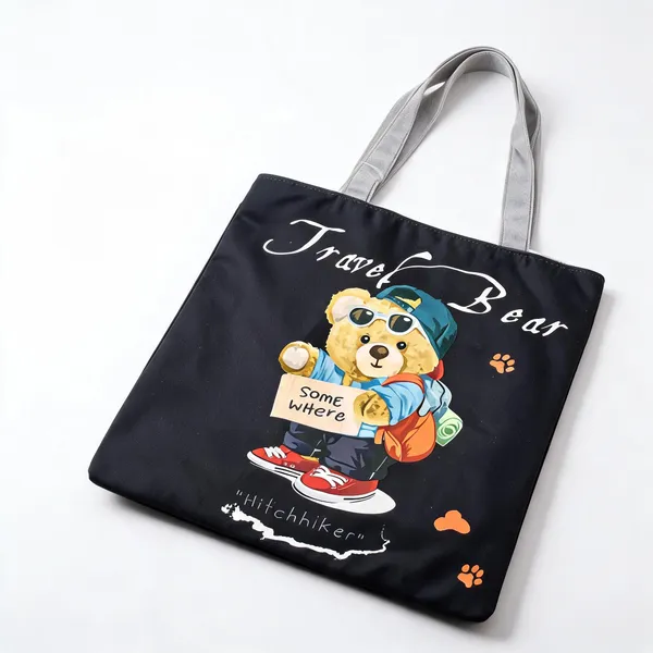 Black_Fabric_Printed_Tote_Bag_for_Travel