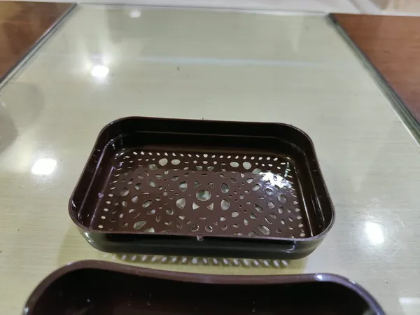 Beige_And_Brown_Plastic_Soap_Dish_For_Home_And_Kitchen_Pack_Of_8