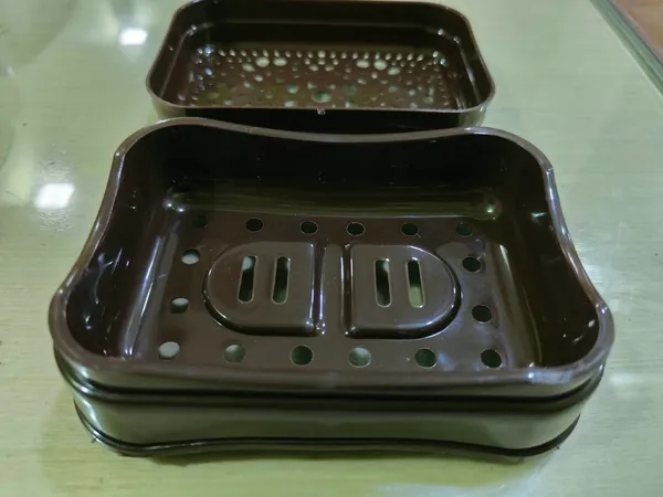 Beige_And_Brown_Plastic_Soap_Dish_For_Home_And_Kitchen_Pack_Of_8