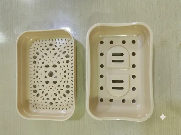 Beige_And_Brown_Plastic_Soap_Dish_For_Home_And_Kitchen_Pack_Of_8