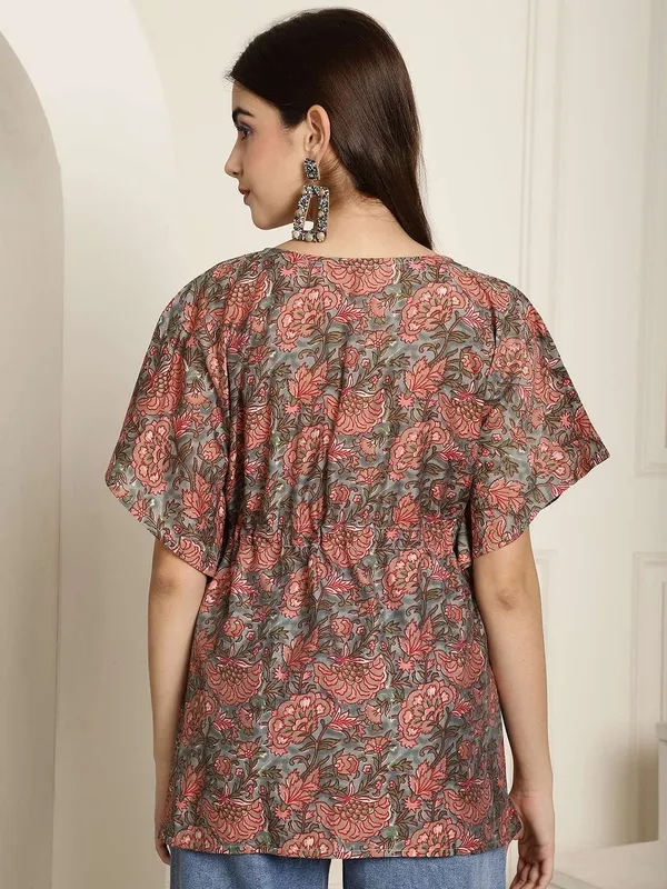 Women_S_Chanderi_Printed_Kaftan_Top_With_Bell_Sleeve_Dress_Multti_Color2