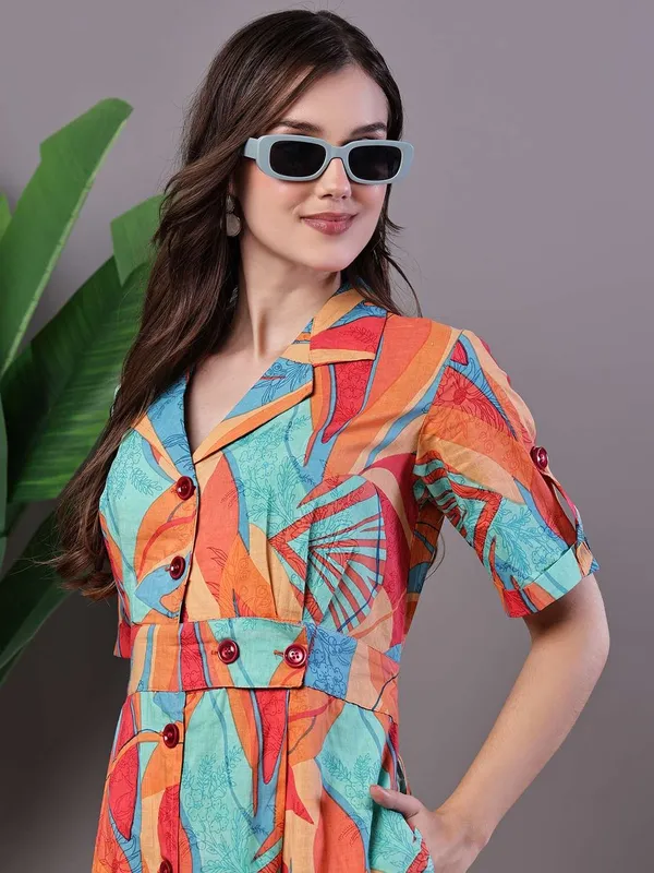 Women_S_Tropical_Print_Button_Down_Cotton_Midi_Dress