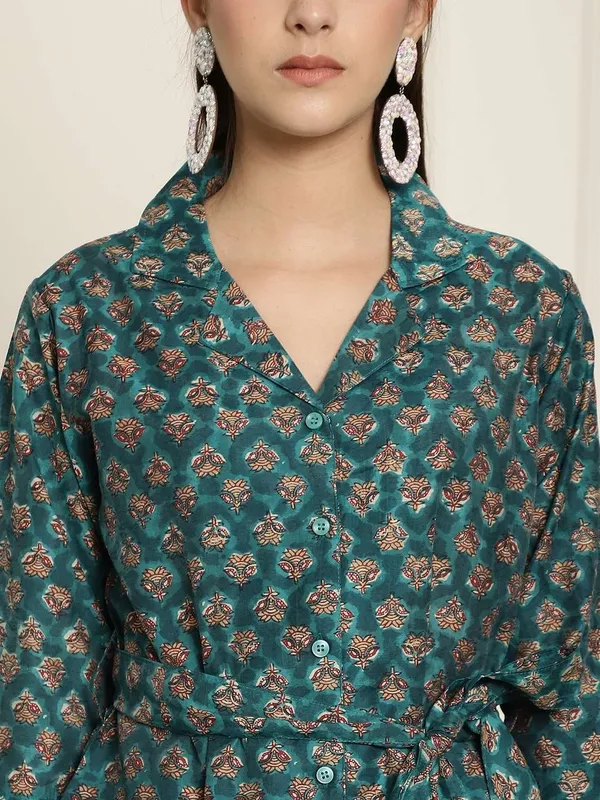 Women_S_Pure_Cotton_Printed_Collared_Top_And_Pant_Co_Ord_Set