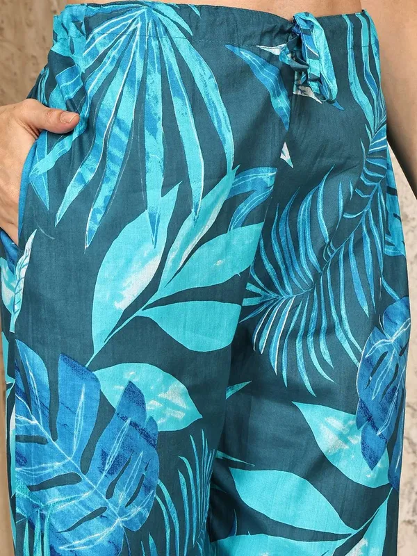 Women_S_Pure_Cotton_Printed_Collared_Top_And_Pant_Co_Ord_Set_Multti_Color2