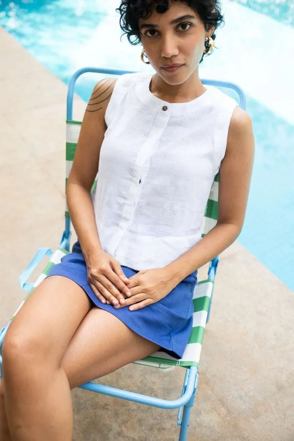 Women_S_Cotton_Solid_V_Neck_Sleevleess_2_Piece_Outfit_Loose_Tank_Top_And_Shot_Scult_Sets_Cord_Set_White_Blue