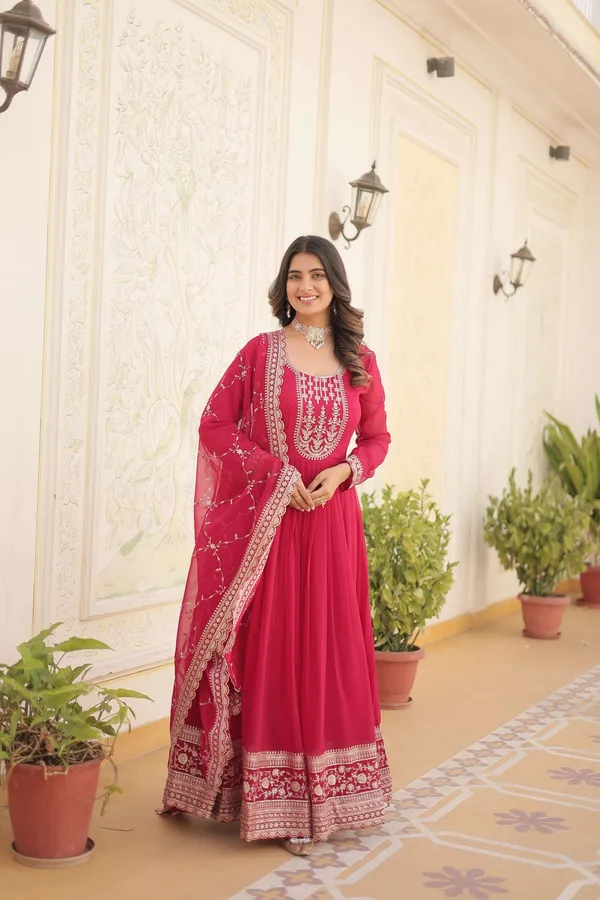 Pink_Faux_Blooming_Sequins_Embroidered_Gown_With_Matching_Dupatta_Festive_Party_Wear_2024
