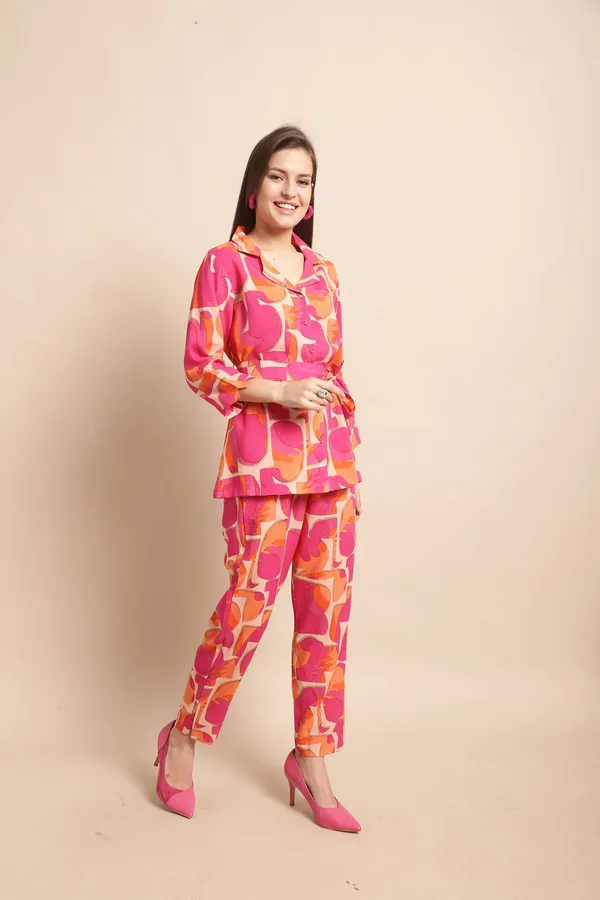 Women_S_Pure_Cotton_Printed_Collared_Top_And_Pant_Co_Ord_Set_Pink