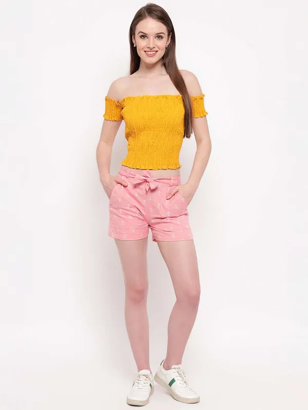 Women_S_Rayon_Solid_Off_Shoulder_Smocked_Crop_Top_Short_Sleeve_Casual_Styles_Tank_Top_Free_Size_Multi24