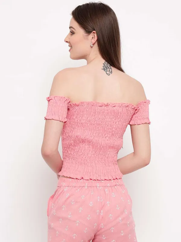 Women_S_Rayon_Solid_Off_Shoulder_Smocked_Crop_Top_Short_Sleeve_Casual_Styles_Tank_Top_Free_Size_Multi16