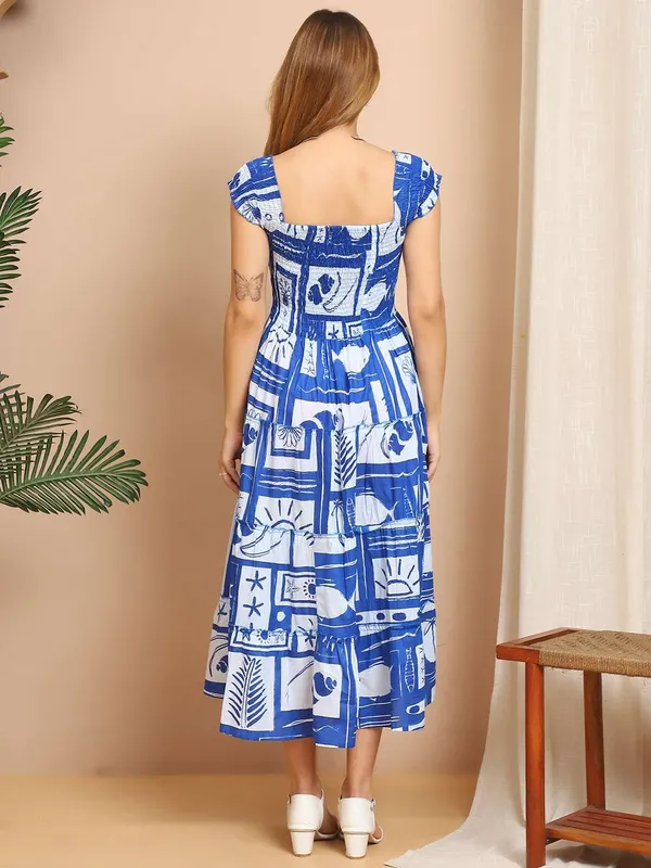 Women_S_Viscos_Rayon_Printed_Off_Shoulder_Midi_Dress_For_Summer_And_Casual_Wear_Blue_White